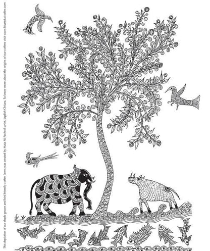 Elephant and Boar Screen Print- Buy Freshly Roasted Coffee Beans Online - Blue Tokai Coffee Roasters